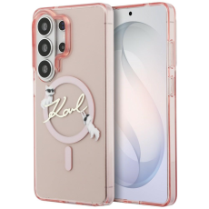 KARL LAGERFELD - Karl Lagerfeld Mobilskal F&ouml;r Galaxy S26 Ultra MagSafe IML KC Script - Rosa