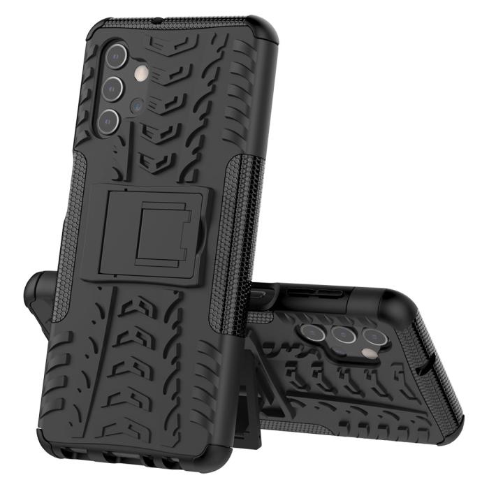 A-One Brand - Tyre Kick-Stand Mobilskal Galaxy A32 5G - Svart