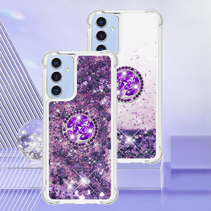 A-One Brand - Galaxy A17/A26 Mobilskal Kickstand Quicksand TPU - Mörklila