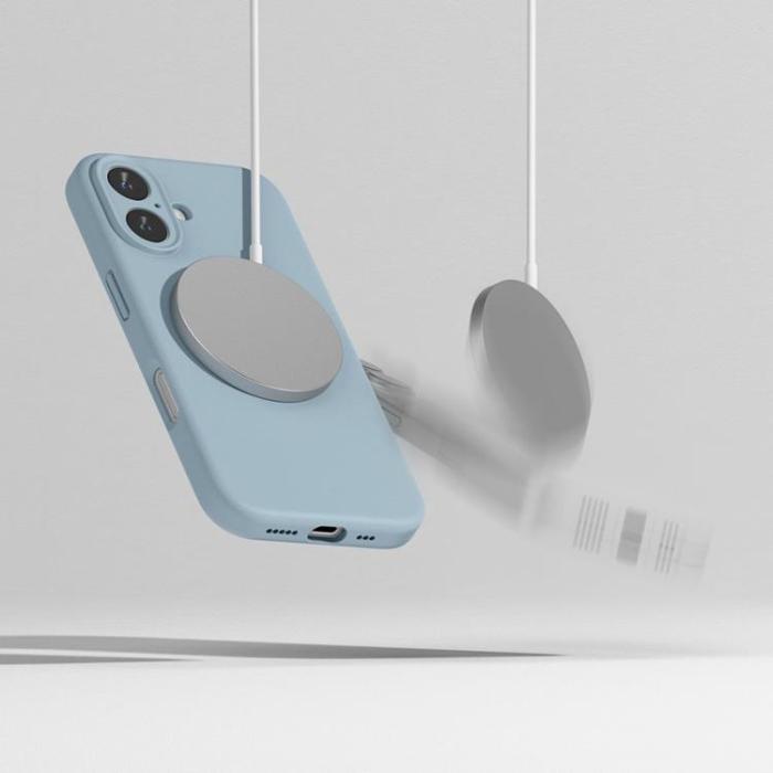 Ringke - Ringke iPhone 16 Mobilskal Magsafe Silikon Magnetic - Blå
