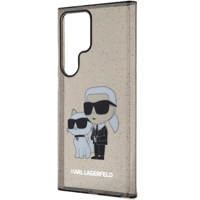 KARL LAGERFELD - Karl Lagerfeld Mobilskal till Galaxy S24 Ultra IML Glitter Karl & Choupette