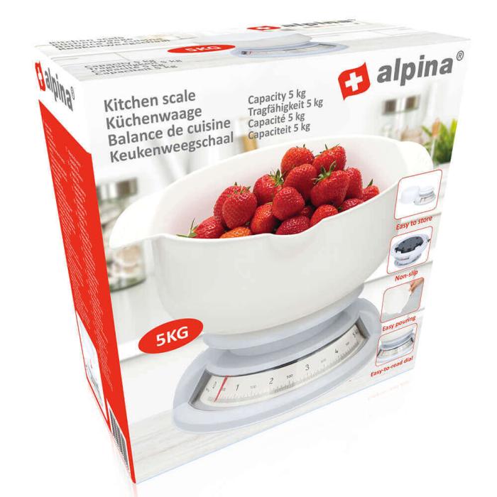 UTGATT1 - ALPINA Köksvåg Ink Skål, 5kg
