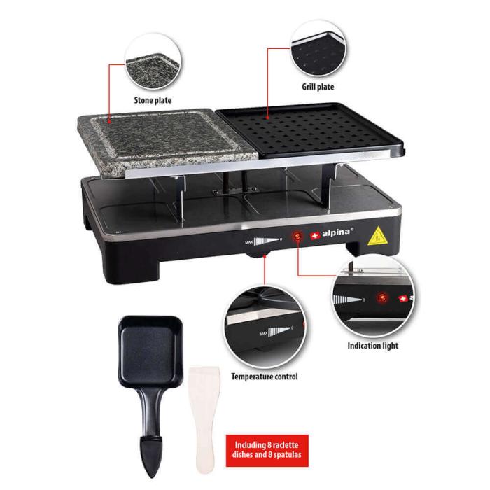Alpina - ALPINA Raclettejärn Stengrill