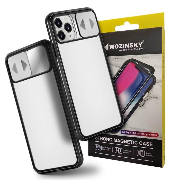 UTGATT5 - Wozinsky Magnetic Cam Slider Case hölje Huawei P30 Pro Svart