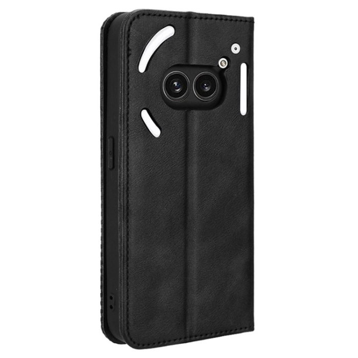 A-One Brand - Nothing Phone (2a) Plus Plånboksfodral Retro Kickstand - Svart