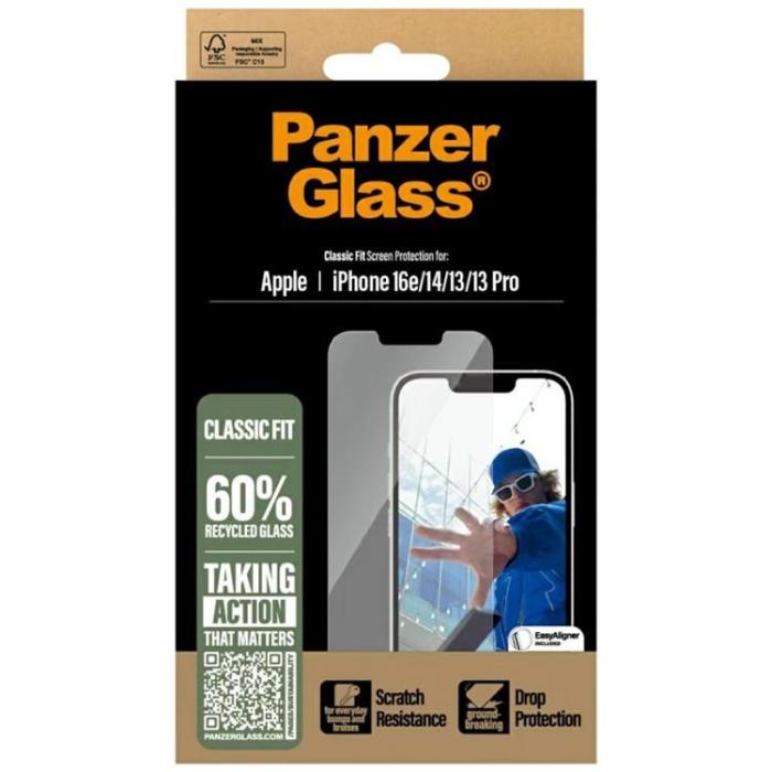 PanzerGlass - PanzerGlass iPhone 16e Härdat Glas Skärmskydd Classic Fit