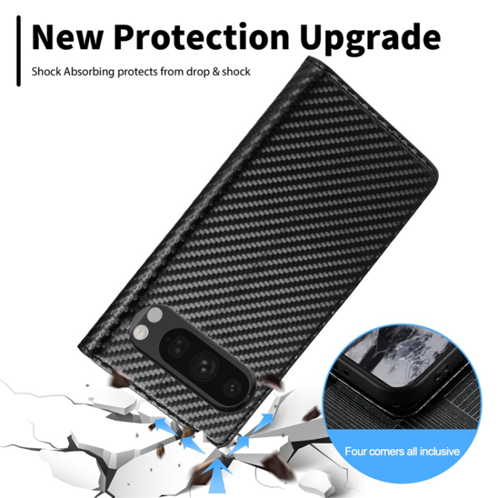 LC.imeeke - Lc.imeeke Google Pixel 10 Pro XL Plånboksfodral Carbon Fiber