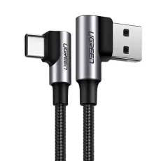 Ugreen - Ugreen Angle USB-C till USB-A kabel 0.5m - Grå