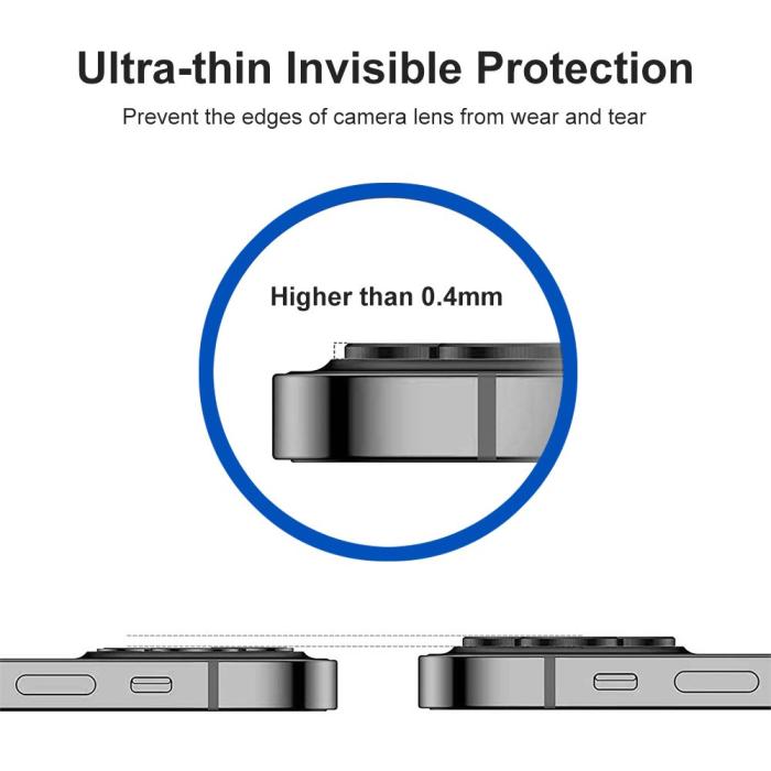 OEM - iPhone 13 / iPhone 13 Mini Kameralinsskydd i Härdat glas - Röd