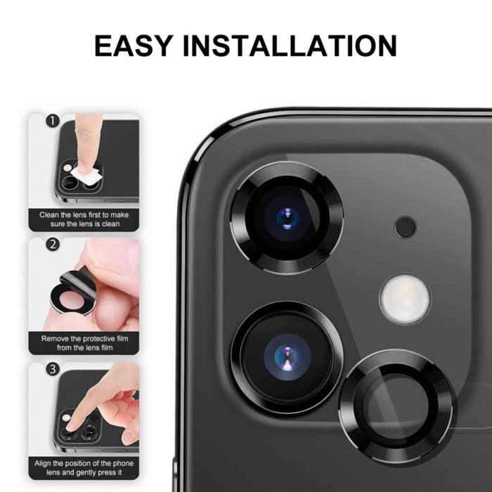 OEM - iPhone 13 / iPhone 13 Mini Kameralinsskydd i Härdat glas - Röd