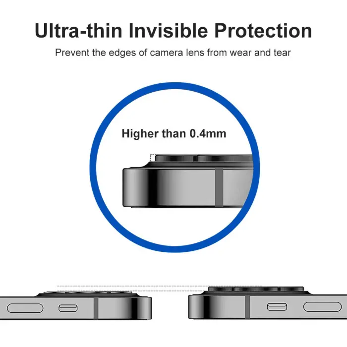 OEM - iPhone 13 / iPhone 13 Mini Kameralinsskydd i Härdat glas - Röd