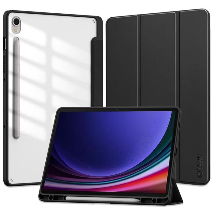 Tech-Protect - Tech-Protect Galaxy Tab S9 FE Fodral med plats för pennna - Svart