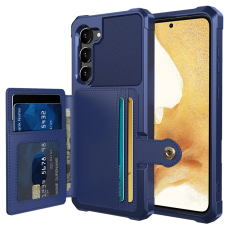 Taltech - Galaxy S23 Plus Mobilskal Korthållare Kickstand - Blå