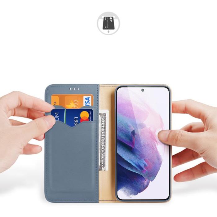 Dux Ducis - Dux Ducis Hivo Äkta Läder Fodral Galaxy S22 - Blå