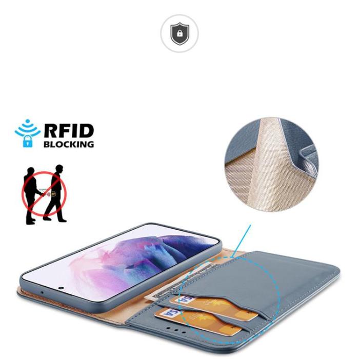 Dux Ducis - Dux Ducis Hivo Äkta Läder Fodral Galaxy S22 - Blå