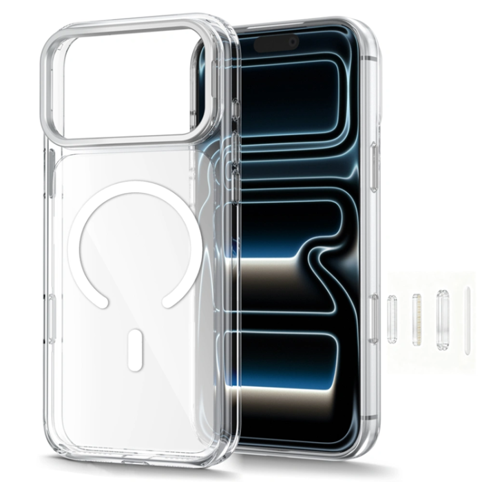 Tech-Protect - Tech-Protect Mobilskal För iPhone 18 Pro Max Magsafe Magstand - Clear