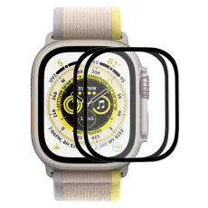 A-One Brand - [2-PACK] Apple Watch Ultra (49mm) Härdat Glas Skärmskydd 9H HD - Svart