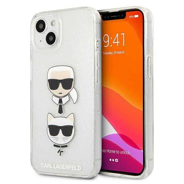 Karl Lagerfeld Glitter Karl`s & Choupette Skal iPhone 13 Mini - Silver | 2353 | AlltMobil