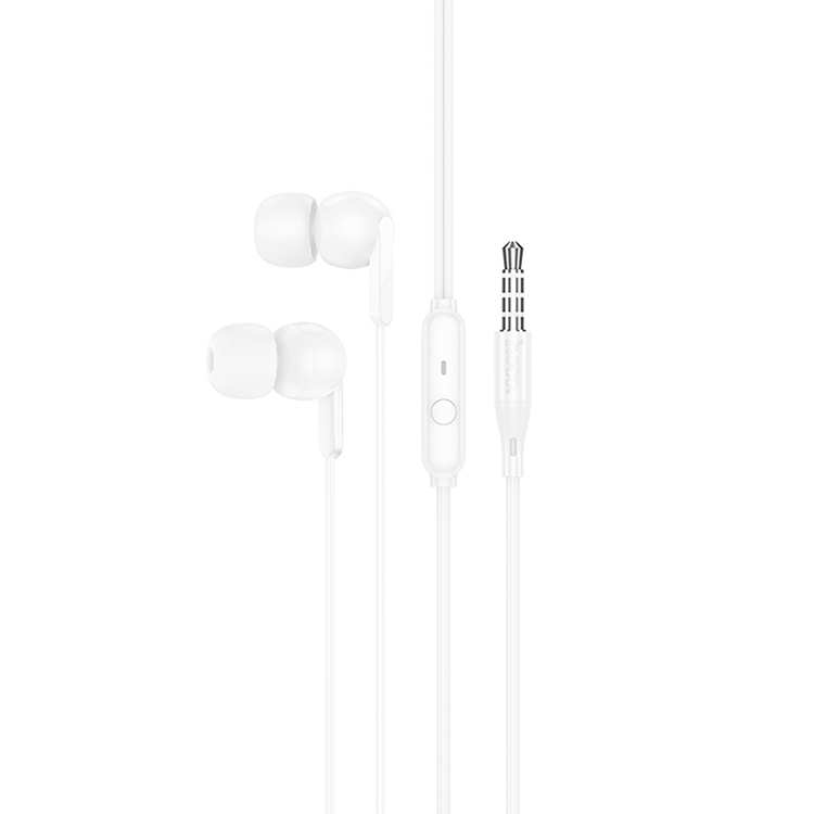 Hoco In-Ear Trådbundna Hörlurar Jack 3.5 mm M124 - Vit (Vit)
