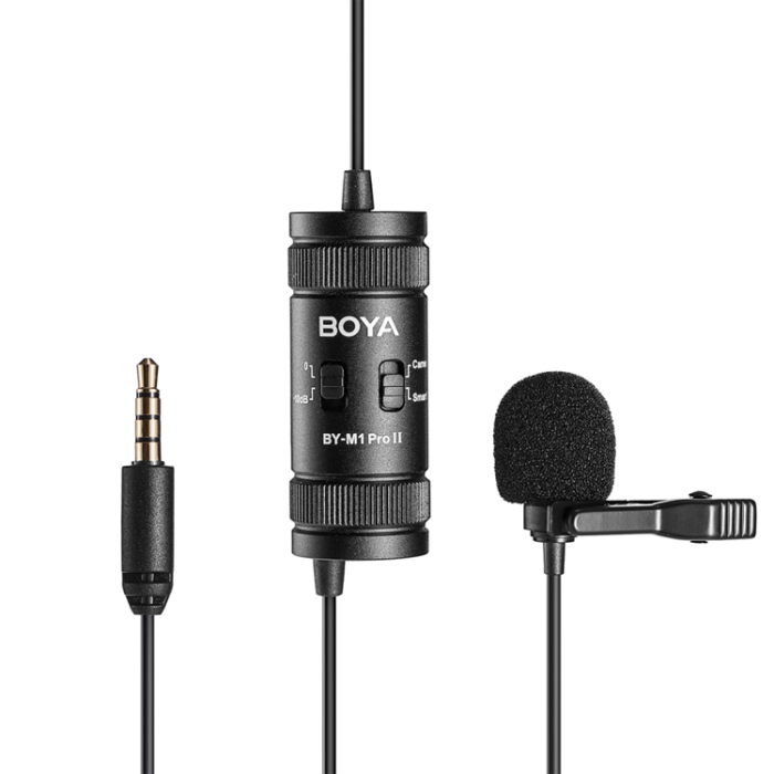 BOYA - BOYA Trådbunden Lavaliermikrofon BY-M1 Pro II - Svart