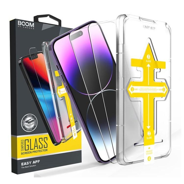LIVSTIDSGARANTI - BOOM iPhone 14 Plus Härdat Glas Skärmskydd - 2 Pack | 5468 | AlltMobil