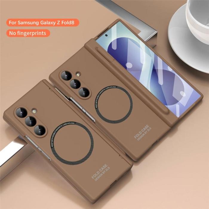 A-One Brand - Mobilskal För Galaxy Z Fold 8 MagSafe med Stylus - Karamell