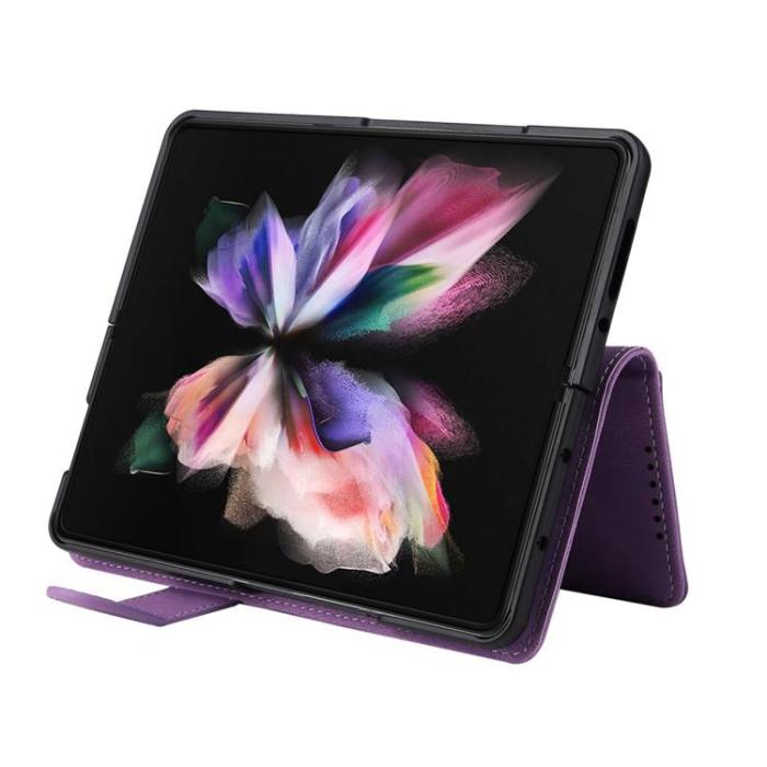 UTGATT1 - Galaxy Z Fold 4 Plånboksfodral 2in1 Detachable - Lila