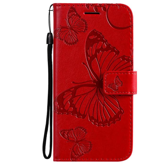 OEM - Fjärilar Plånboksfodral iPhone 13 Pro Max - Röd