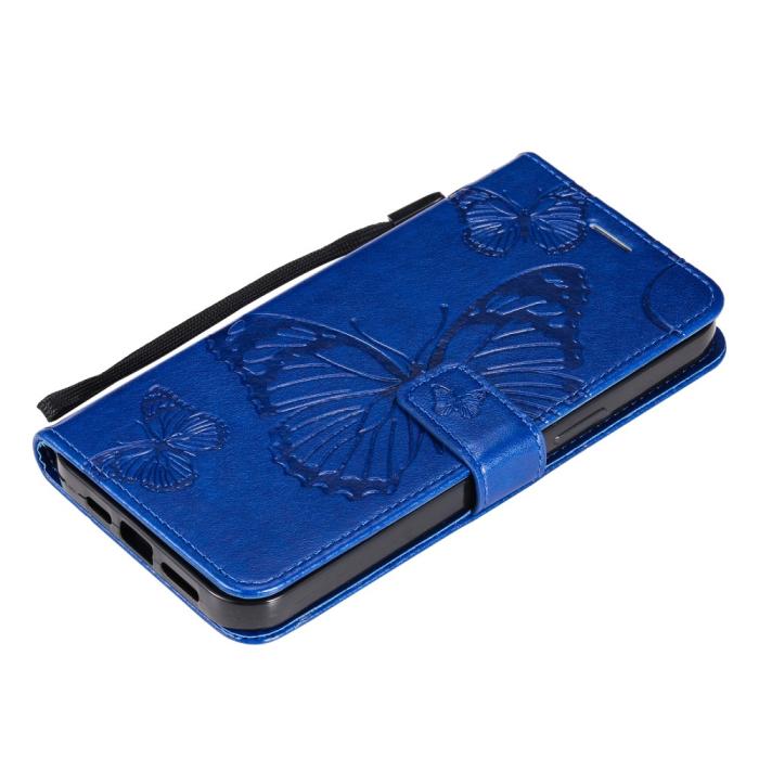UTGATT1 - Fjärilar Plånboksfodral iPhone 13 Pro Max - Blå
