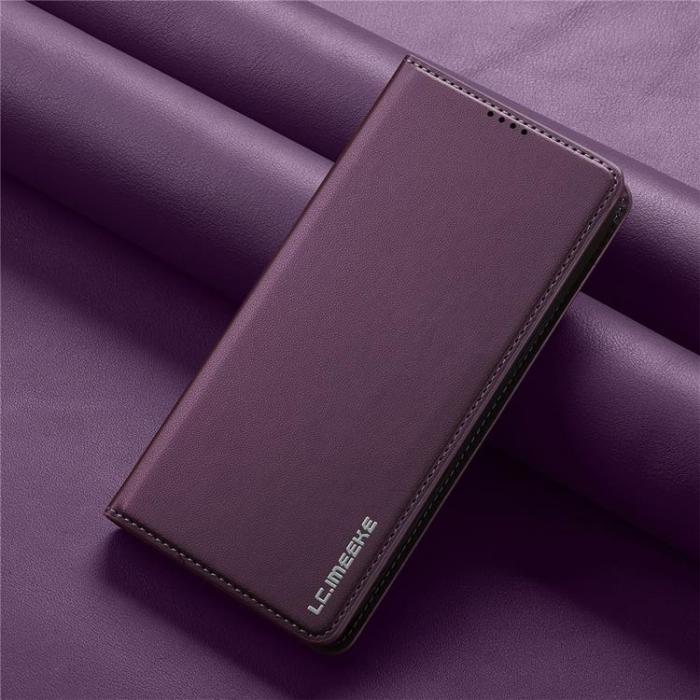 LC.imeeke - LC.IMEEKE iPhone 17 Pro Plånboksfodral PU Läder - Lila