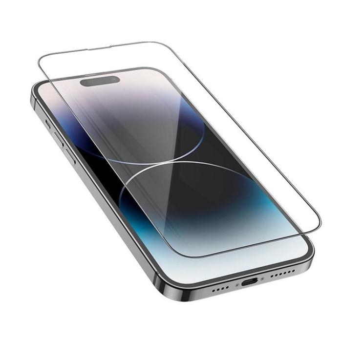 Hoco - [10-Pack] HOCO iPhone 14 Pro Max Härdat glas Skärmskydd - Svart