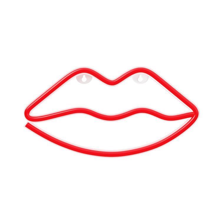 Forever Light LED Neon LIPS Bat + USB FLNE08 - Röd | 264 | AlltMobil