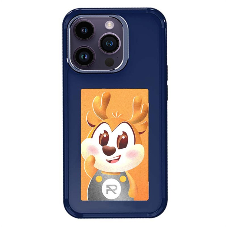 iPhone 15 Pro Mobilskal NFC DIY Customized HD Smart E-Ink - Blå | 2353 | AlltMobil