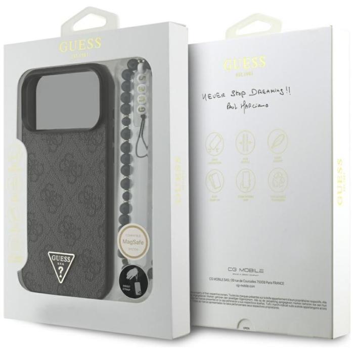 Guess - Guess iPhone 17 Pro Max Mobilskal MagSafe 4G Strap Triangle Logo
