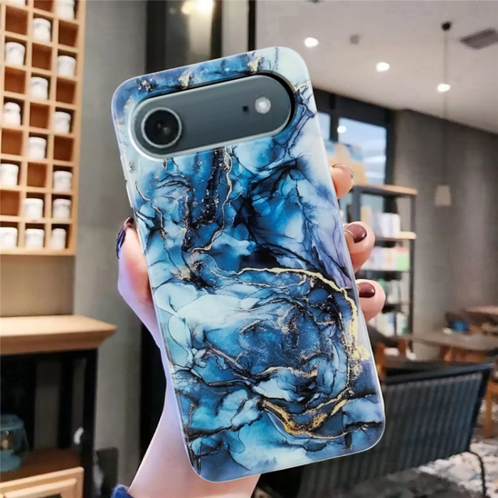 A-One Brand - iPhone Air Mobilskal Marble Pattern Painted TPU - Grå