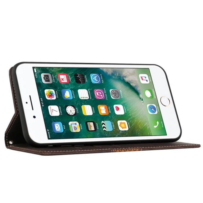 OEM - Splicing Design iPhone 7/8/SE 2020/SE 2022 Plånboksfodral - Brun