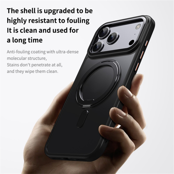 A-One Brand - iPhone 17 Pro Max Mobilskal MagSafe Kickstand Matte - Svart