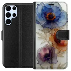 Gustaf - Pl&aring;nboksfodral till Samsung Galaxy S24 Ultra med Silkesblommor