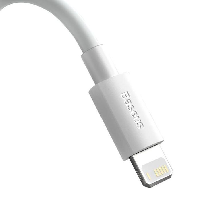 BASEUS - Baseus 2x USB-A till Lightning kabel 1.5m - Vit
