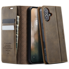Caseme - Caseme iPhone 17 Plånboksfodral RFID Blocking 033 Series - Kaffe