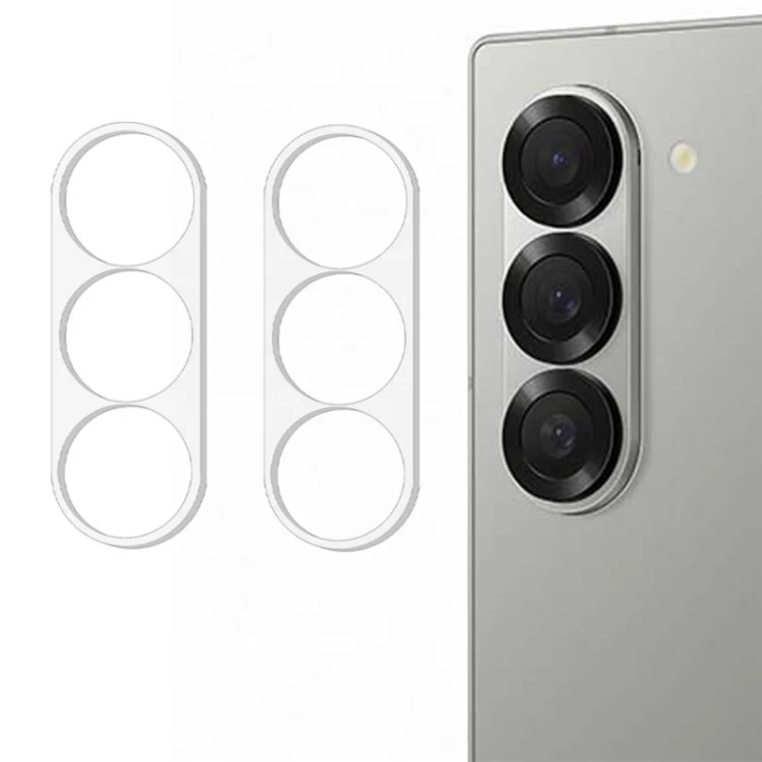 A-One Brand - [2-Pack] Galaxy Z Fold 7 Härdat Glas Kameralinsskydd 3D Arc Edge