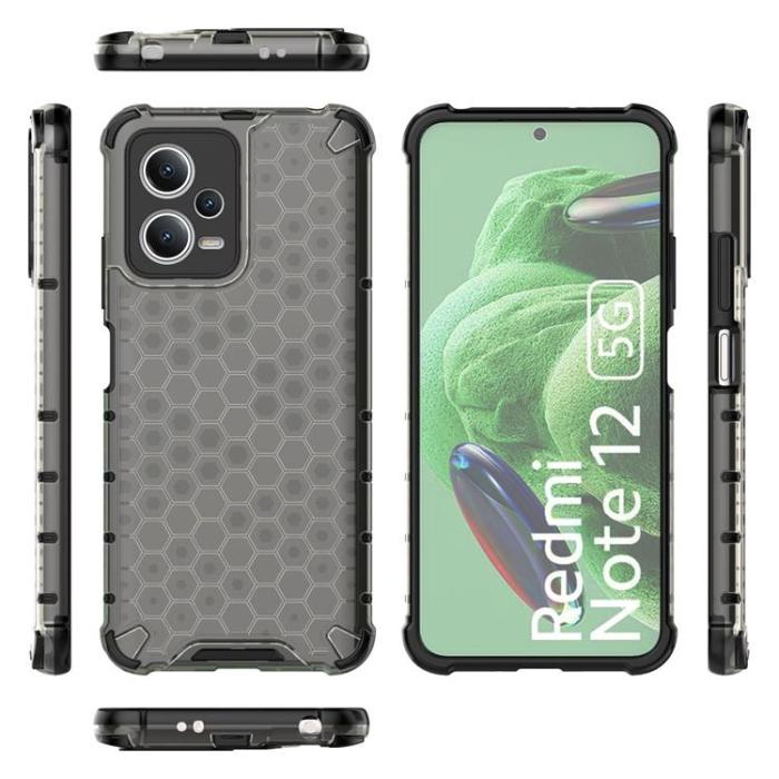OEM - Redmi Note 12/Poco X5 5g Mobilskal Honeycomb - Svart