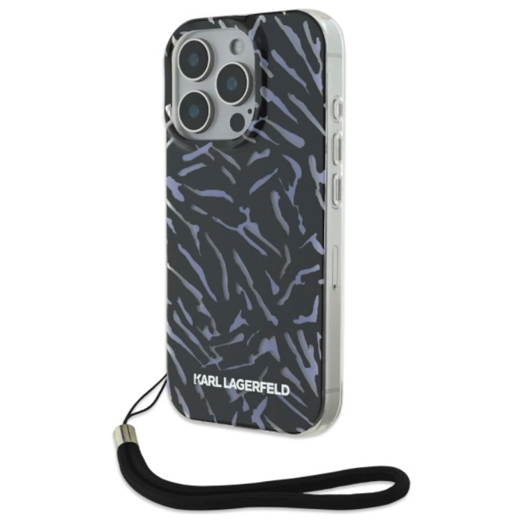 Karl Lagerfeld iPhone 16 Pro Mobilskal Zebra Med Sladd - Lila | 2353 | AlltMobil