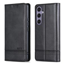OEM - AZNS Samsung Galaxy S26 Pl&aring;nboksfodral Konstl&auml;der - Svart
