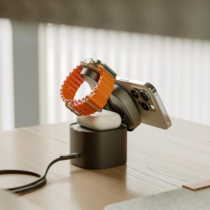 ALOGIC - Alogic Qi2 4-in-1 Trådlös Laddare iPhone, Apple Watch, AirPods
