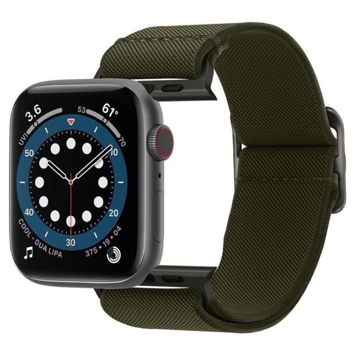 UTGATT - Spigen Fit Lite Armband Apple Watch 4/5/6/7/8/SE/Ultra (42/44/45 mm) - Khaki