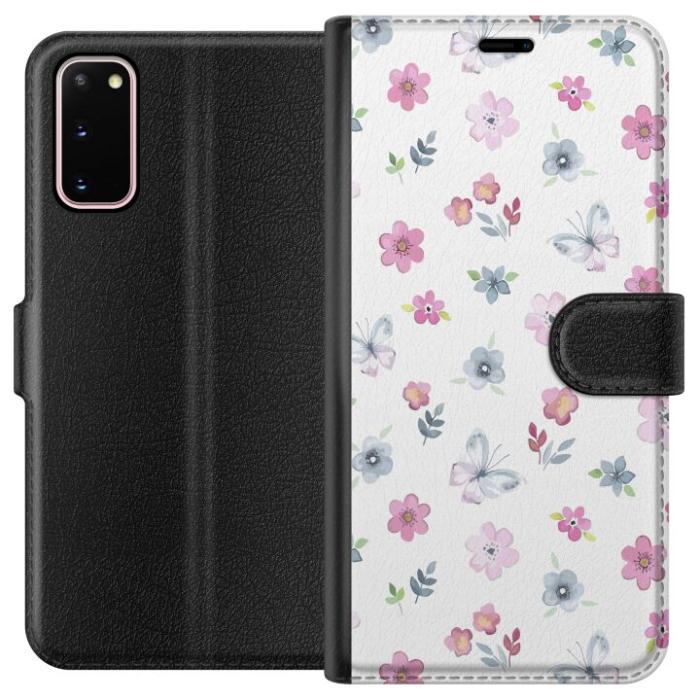 iSecrets - Plånboksfodral till Samsung Galaxy S20 med Blommor och fjärillar