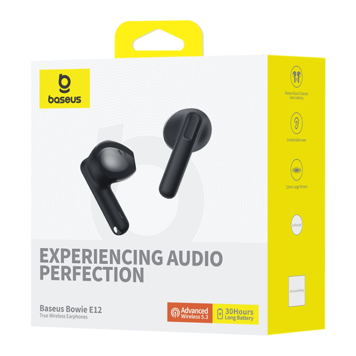 BASEUS - Baseus In-Ear Hörlurar Trådlösa Bluetooth 5.3 Bowie E12 - Svart