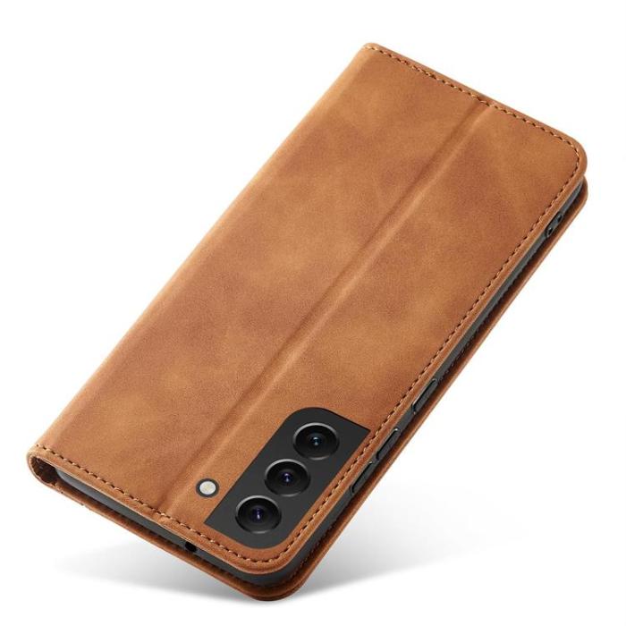 OEM - Galaxy S22 Plus Plånboksfodral Magnet Fancy - Brun
