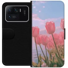 Gustaf - Pl&aring;nboksfodral till Xiaomi Mi 11 Ultra med Rosa Tulpaner